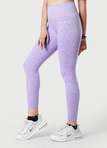 Lavender Safari Seamless Leggings For Women | HustlersOnlyUK