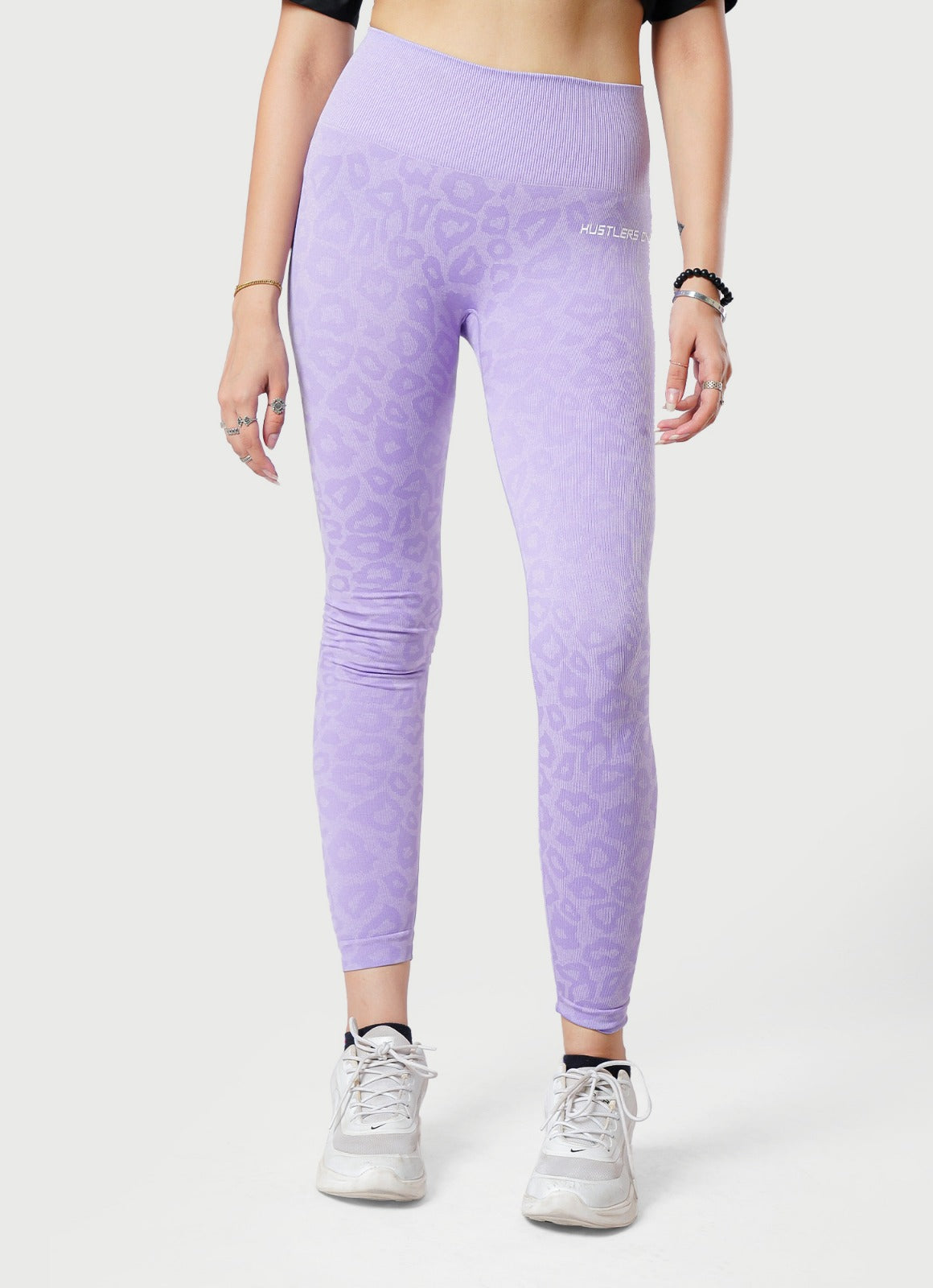 Lavender Safari Seamless Leggings For Women | HustlersOnlyUK