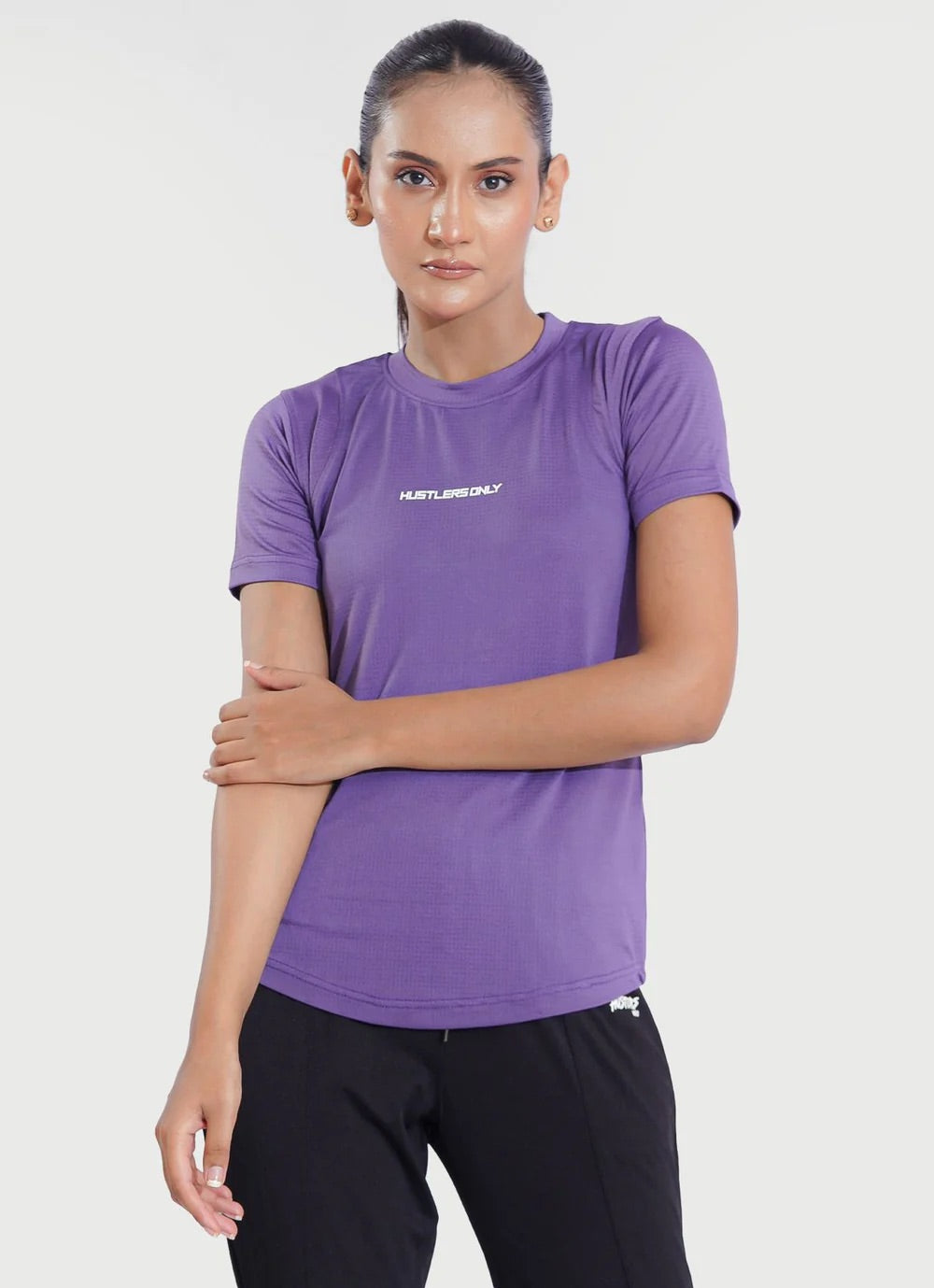 Sash Essential Purple T-Shirt For Women | HustlersOnlyUK