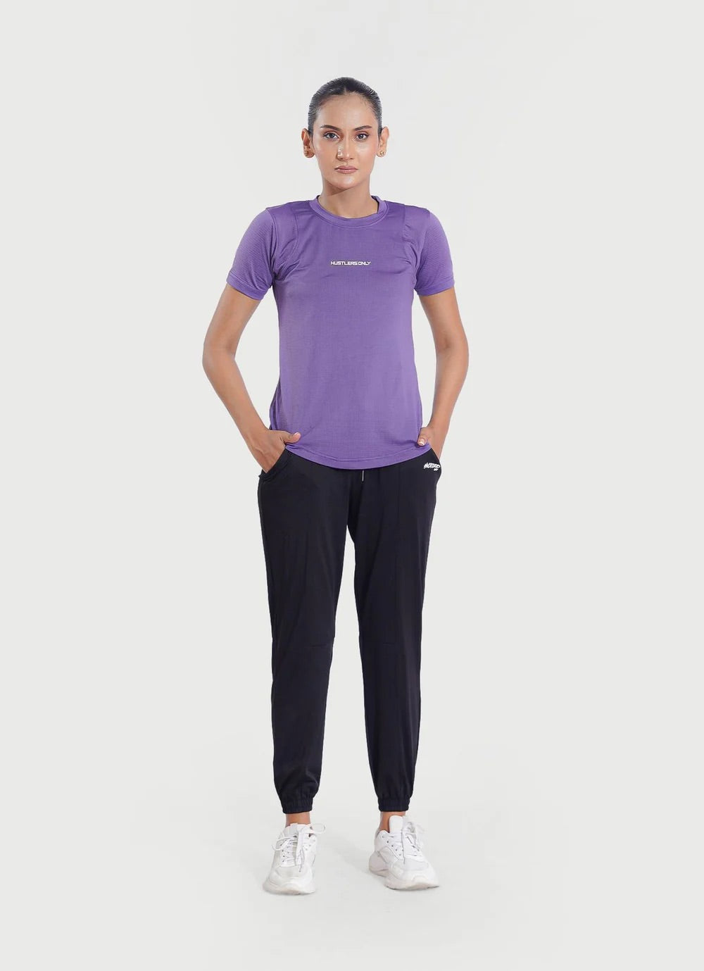 Sash Essential Purple T-Shirt For Gym | HustlersOnlyUK