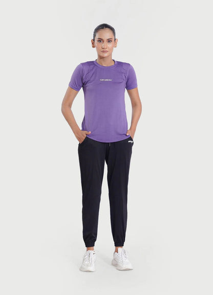 Sash Essential Purple T-Shirt For Gym | HustlersOnlyUK