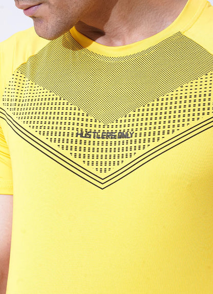 Superhero Yellow Compression T-shirt For Gym | HustlersOnlyUK