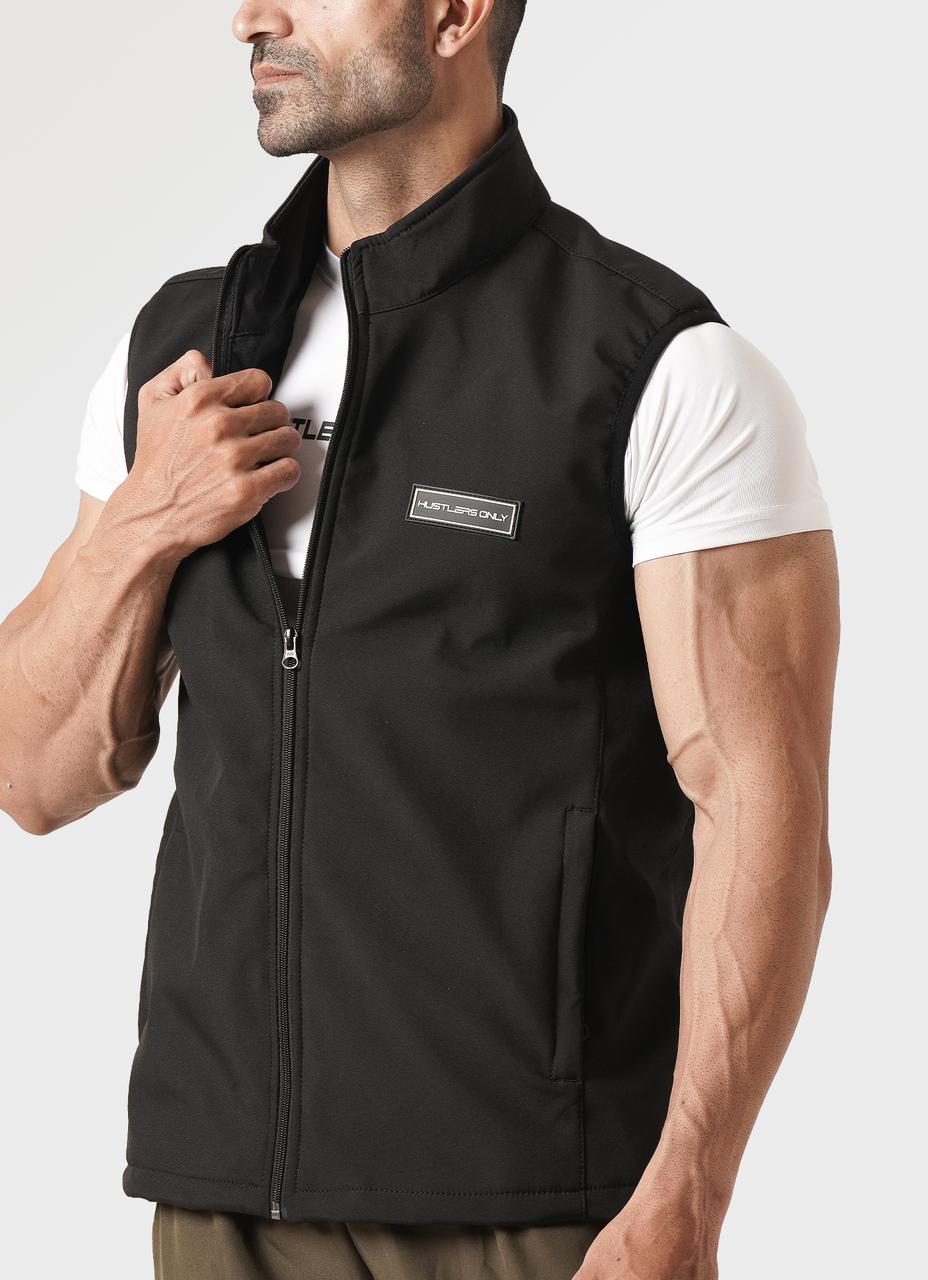 Mens Utility Combat Vest Black | HustlersOnlyUK