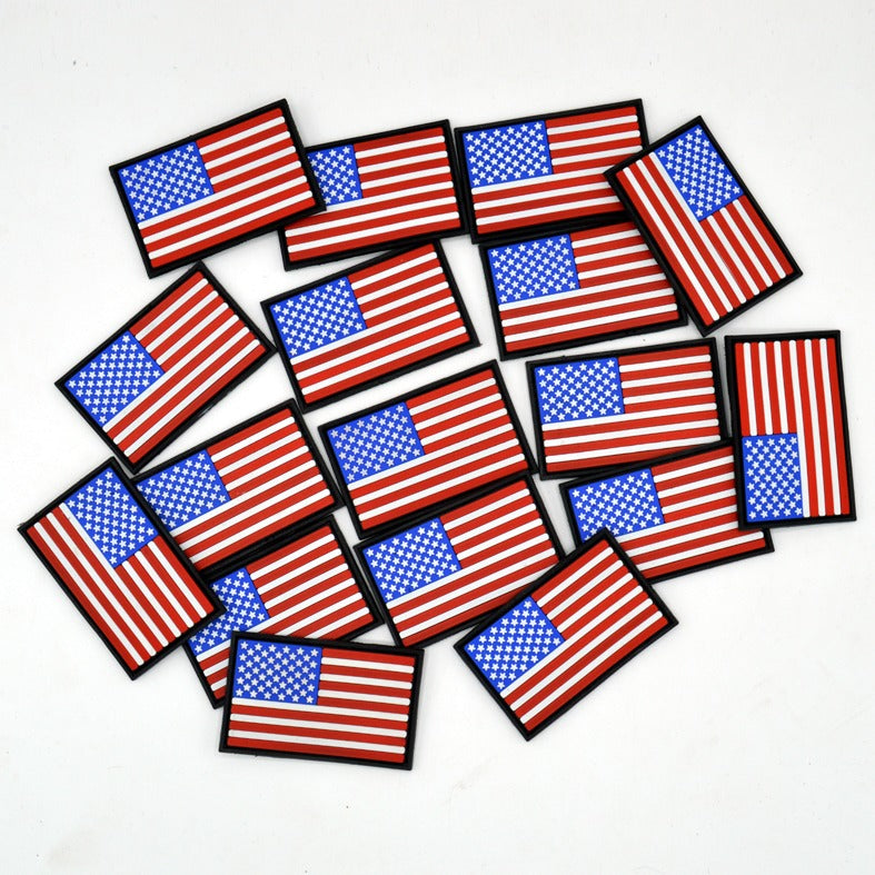 Velcro American Flag Patch | 3D Rubber | Hustlers Only UK