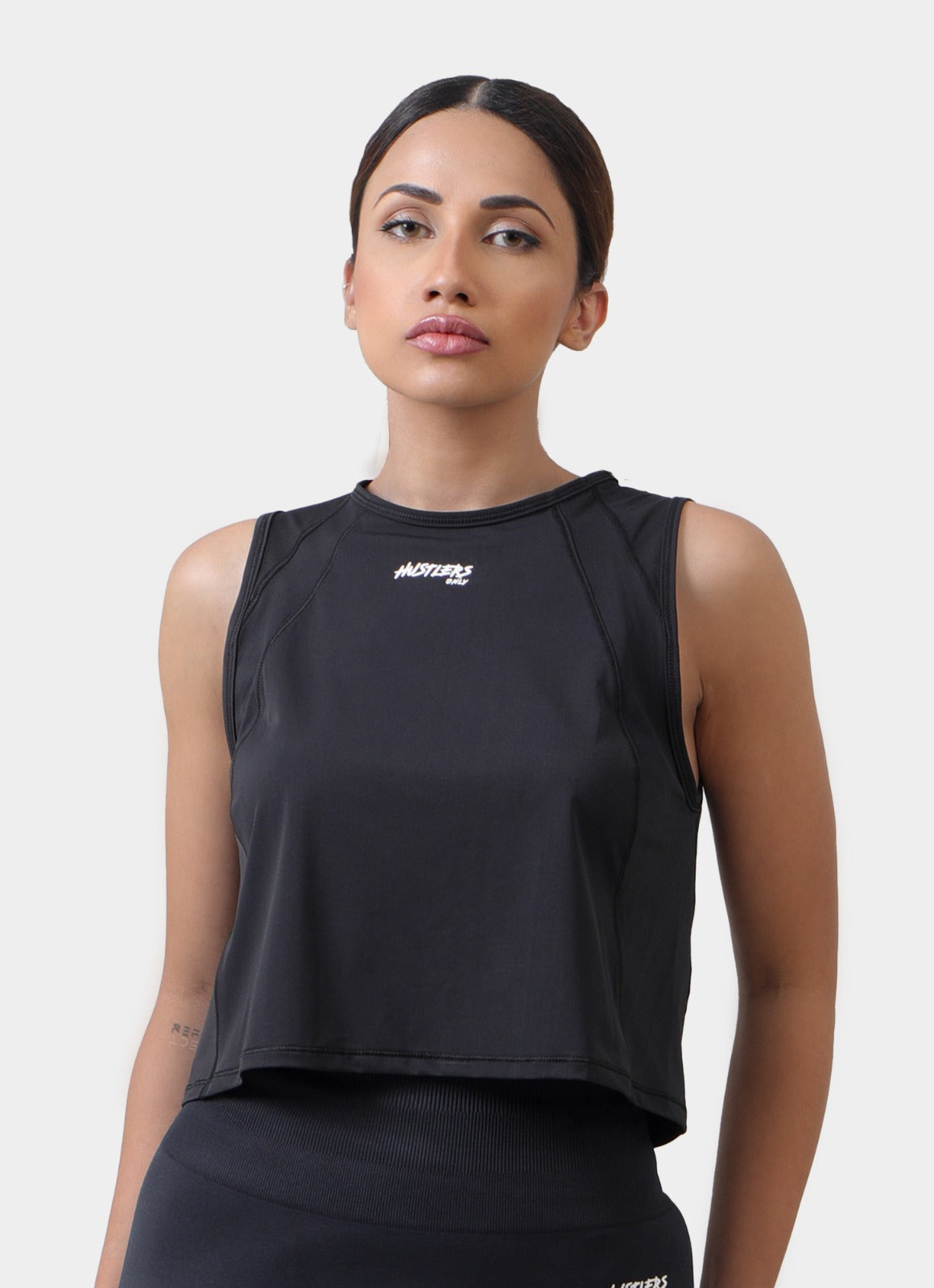 Black Velocity Tank TShirt For workout | HustlersOnlyUK