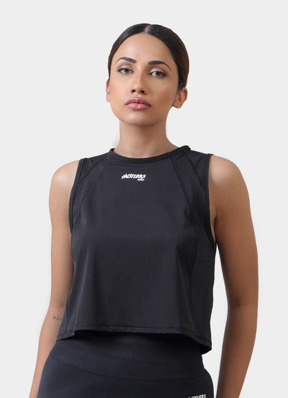 Black Velocity Tank TShirt For workout | HustlersOnlyUK