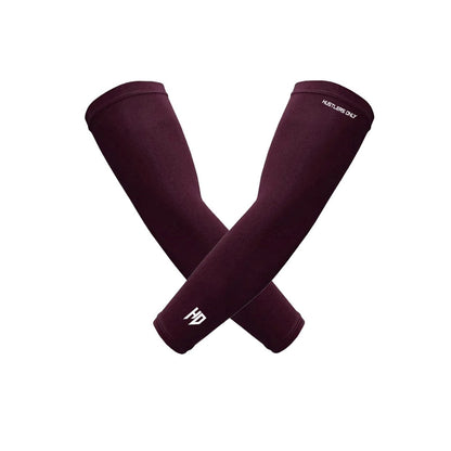 Sports Compression Arm Sleeves - Maroon