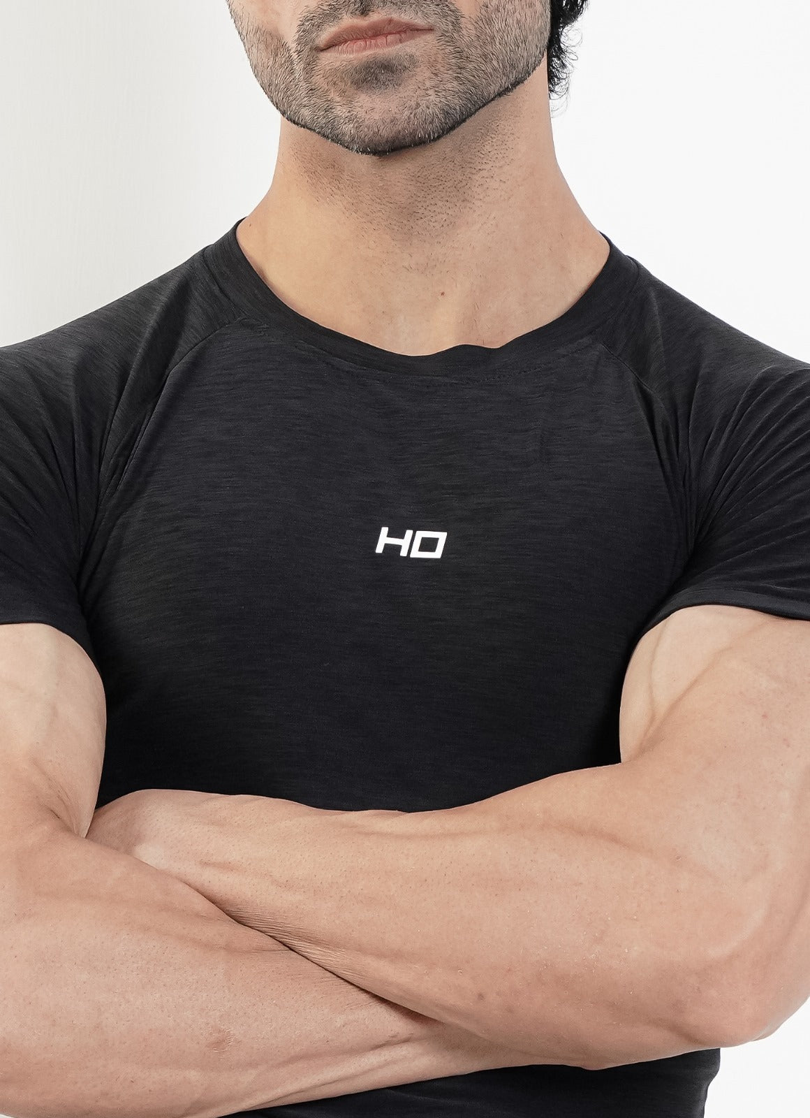 Melange Compression T-Shirt - Black