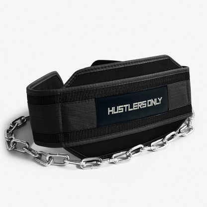 Dip Belt with Steel Chain - Black
