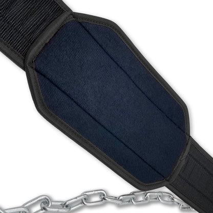 Dip Belt with Steel Chain - Black