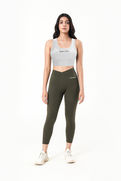 Everyday Ribbed Sports Bra - White