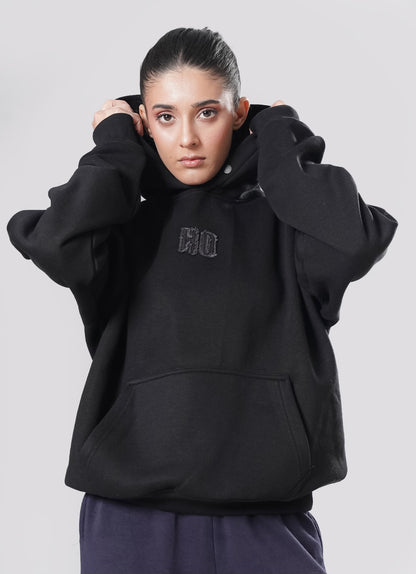 Crude Oversized Hoodie - Black