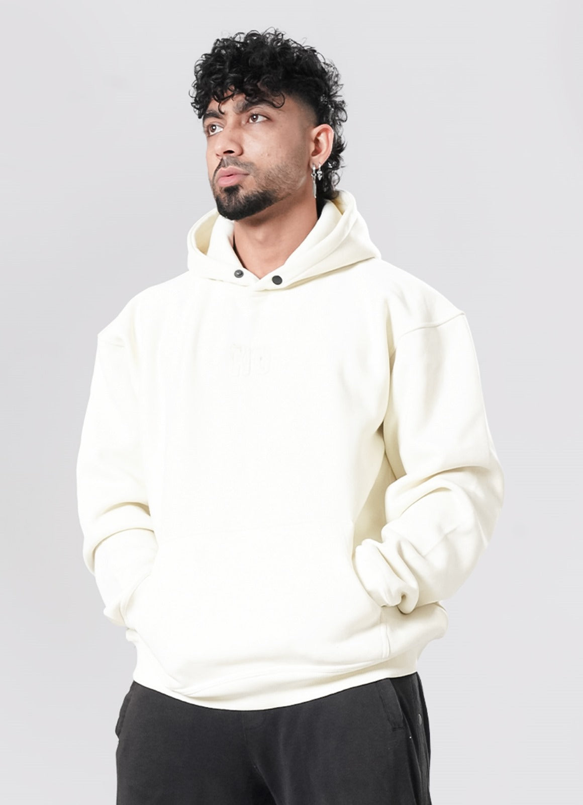 Crude Oversized Hoodie - Beige
