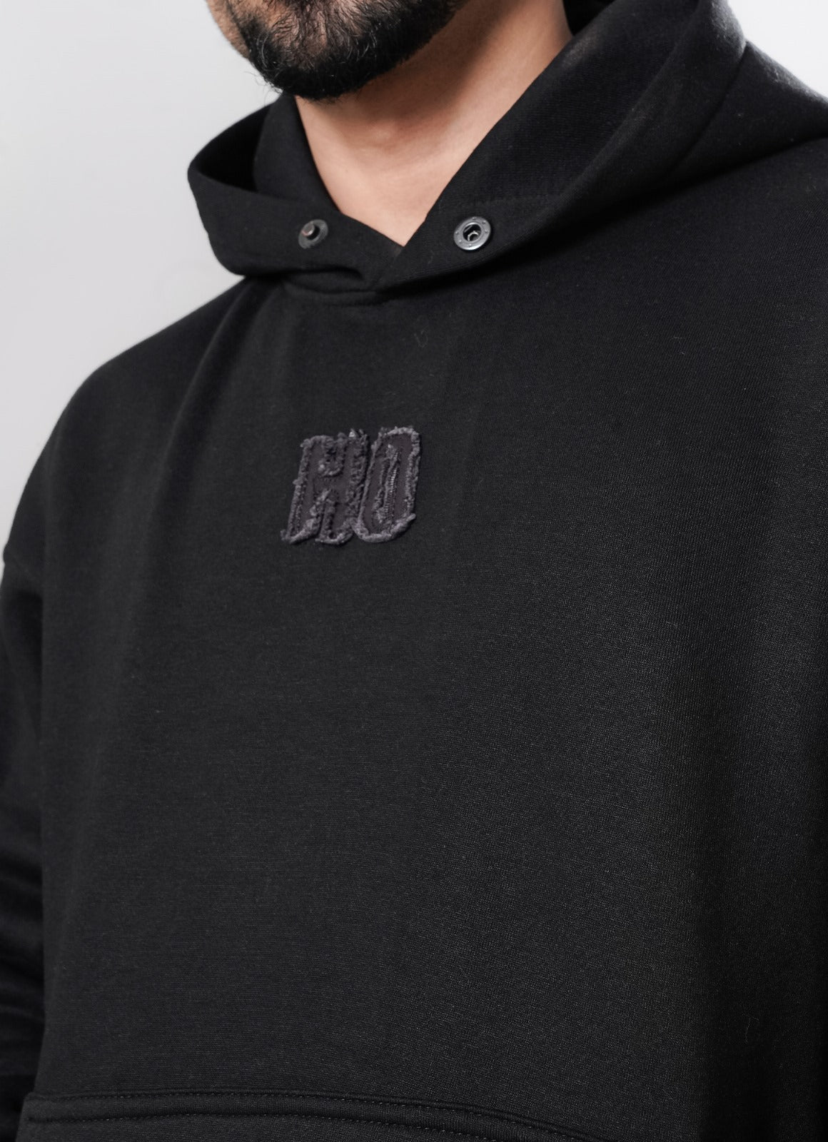 Crude Oversized Hoodie - Black