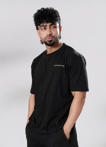 Graffiti Oversized T-Shirt - Black