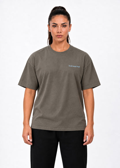 Graffiti Oversized T-Shirt - Grey.