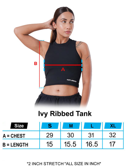 IVY Ribbed Tank - Black