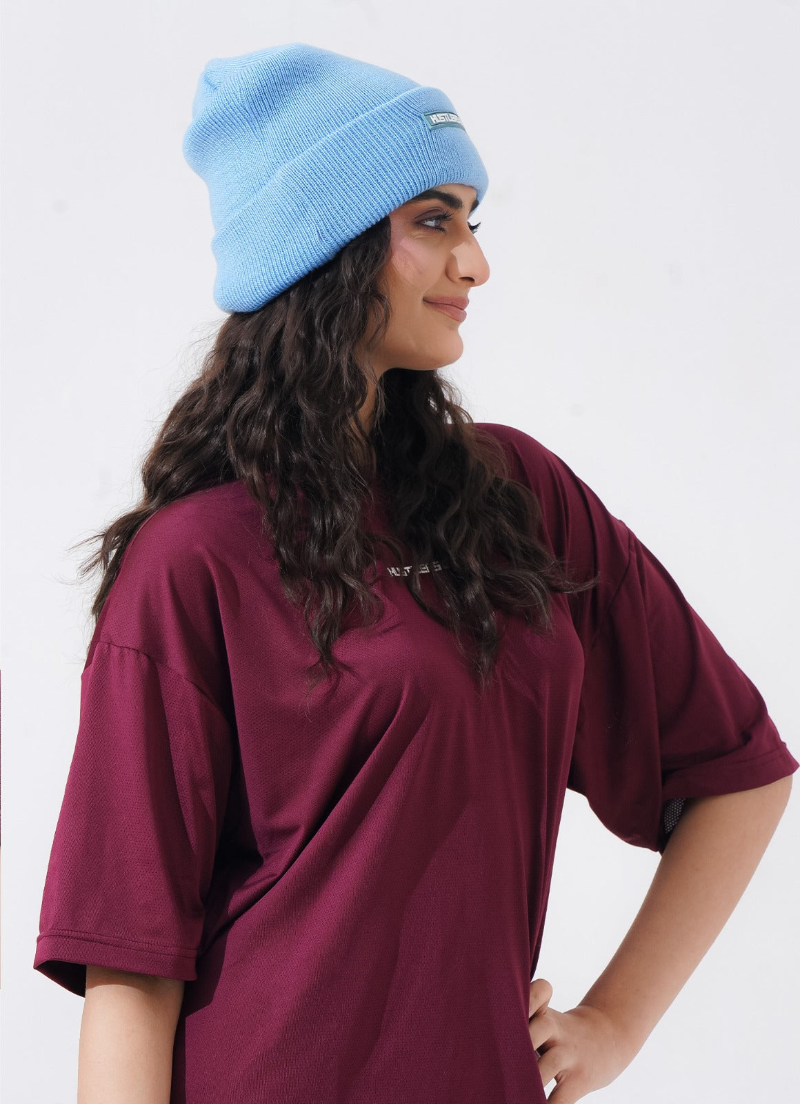 Knitted Beanie - Sky Blue