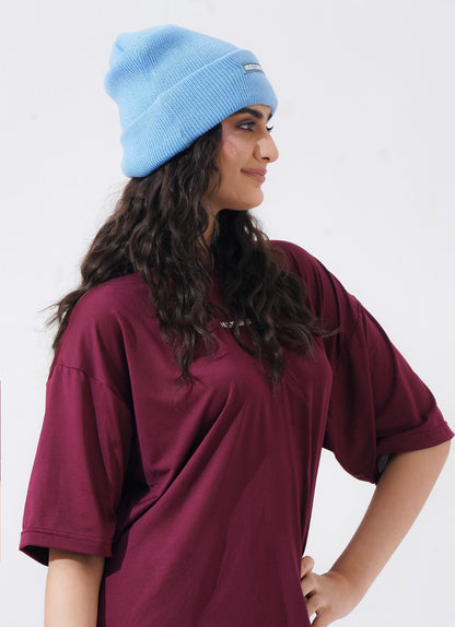 Knitted Beanie - Sky Blue