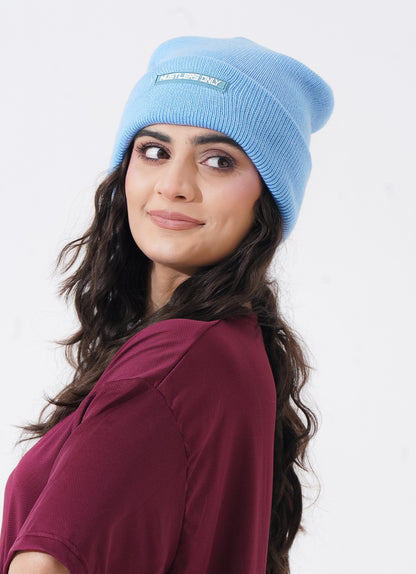 Knitted Beanie - Sky Blue