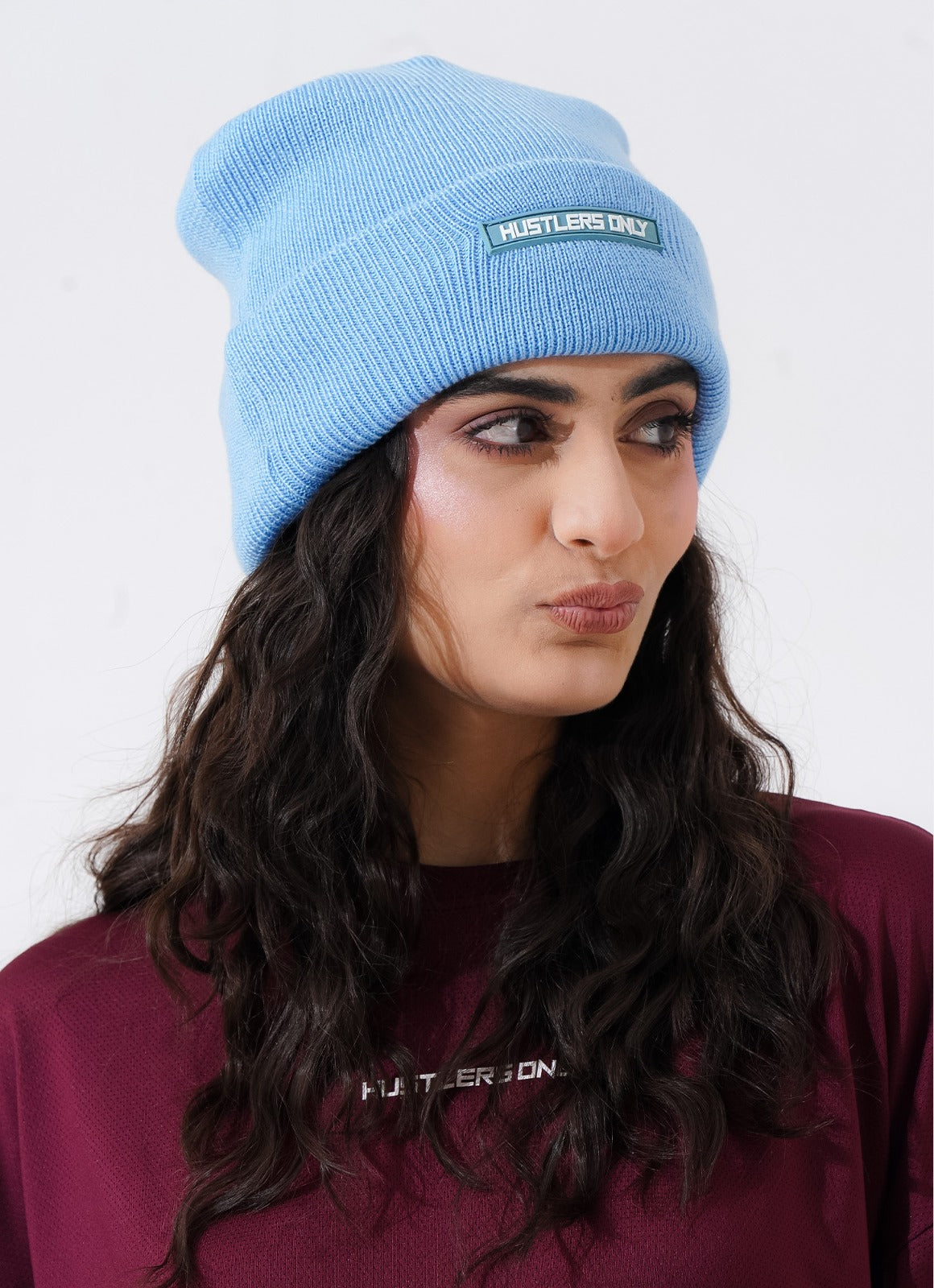 Knitted Beanie - Sky Blue