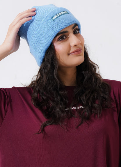 Knitted Beanie - Sky Blue