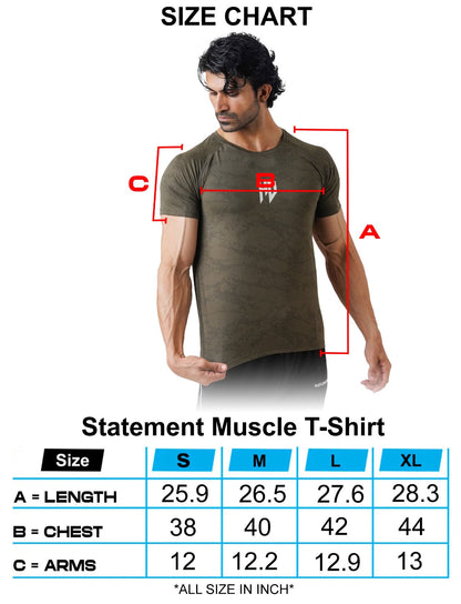 Statement Muscle Tshirt - Olive