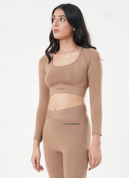 Cross Top - Brown