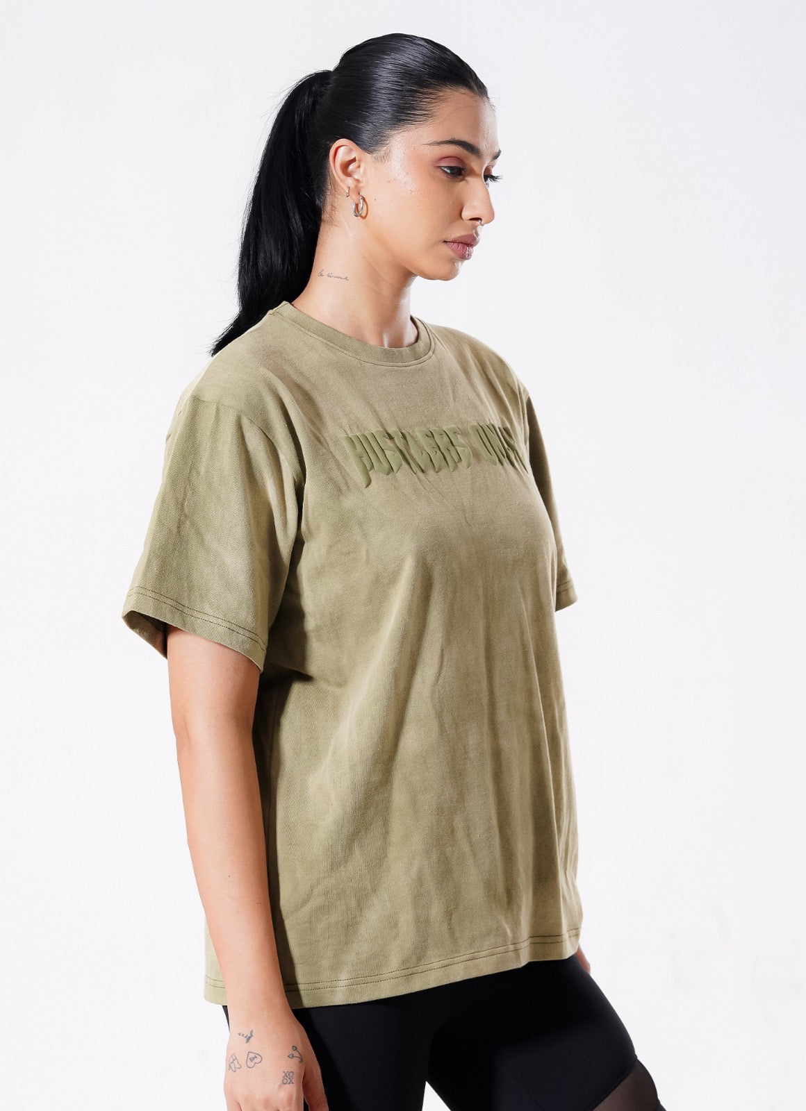 Drippy Acid Wash Tshirt - Green