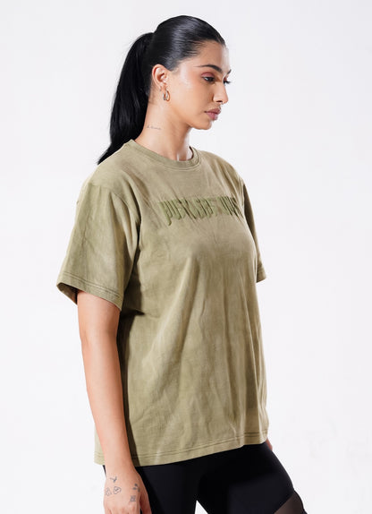 Drippy Acid Wash Tshirt - Green