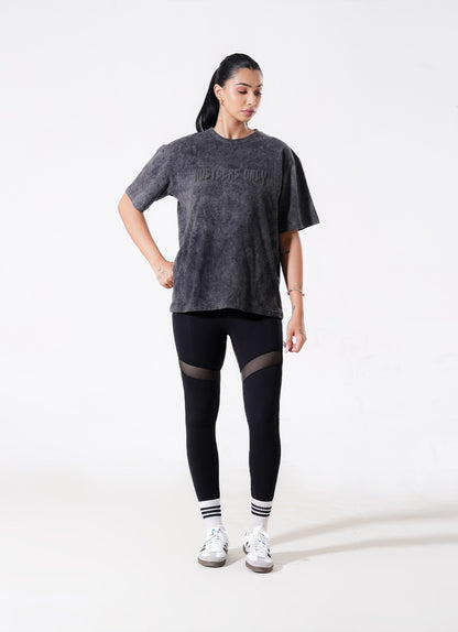 Drippy Acid Wash Tshirt - Black