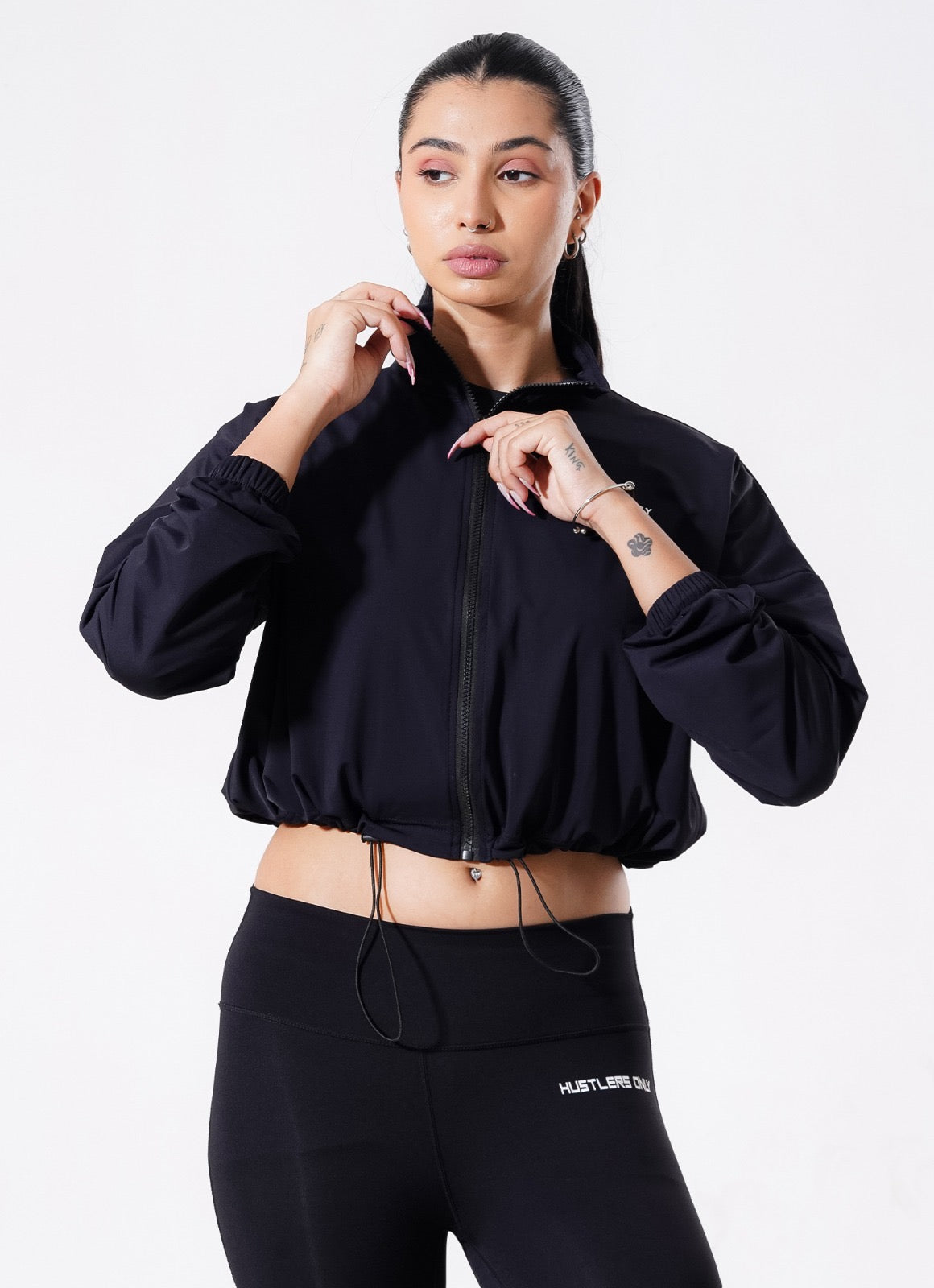 Pursue Zipper Top - Black