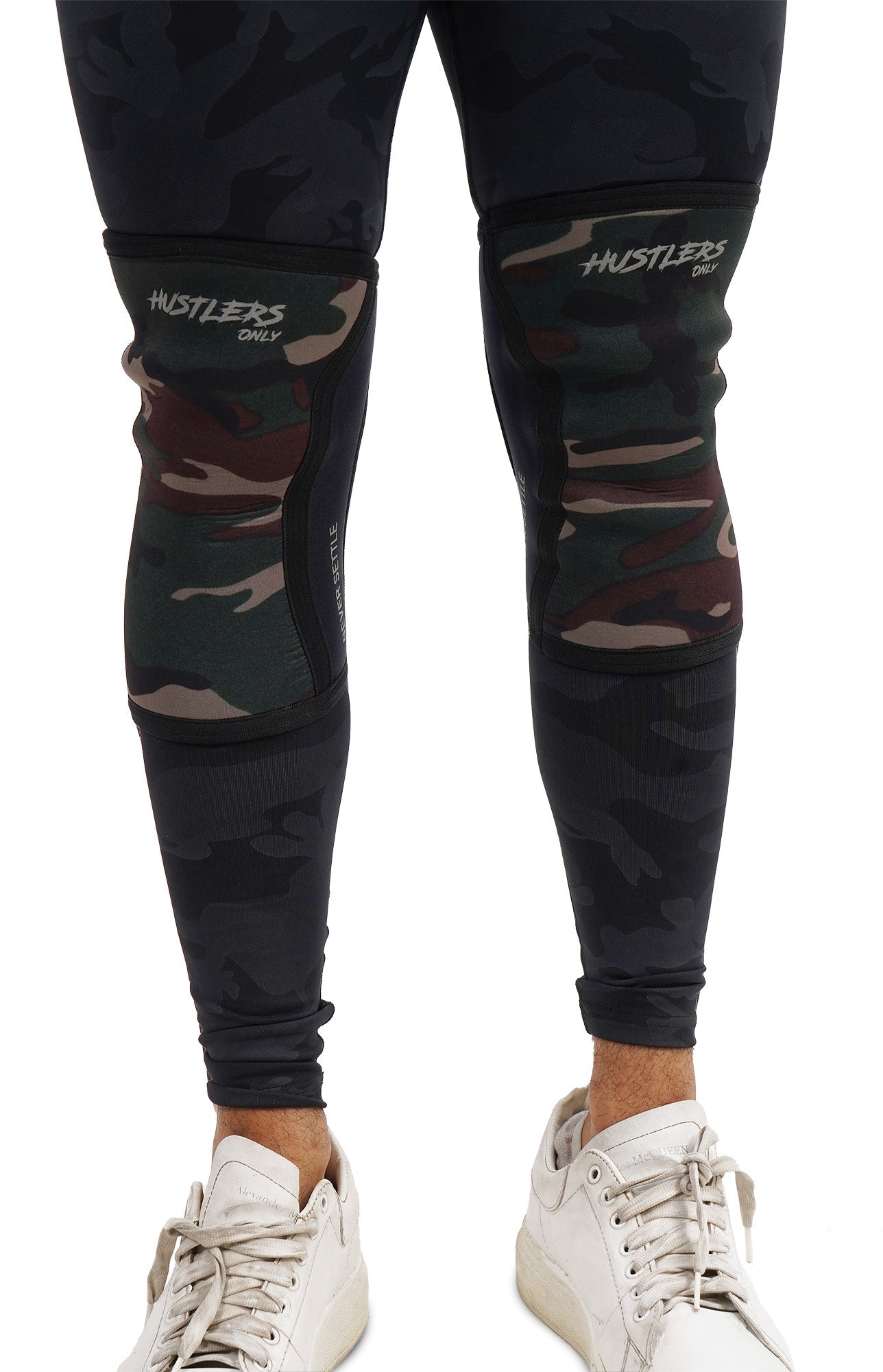Compression Knee Sleeves Camo for Weightlifting | HustlersOnlyPK