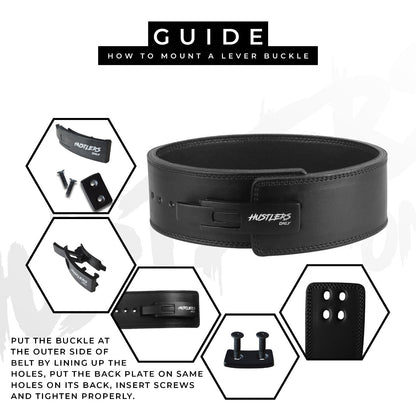 10mm Premium Weightlifting lever Belt-Black
