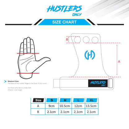 Diamond 3 Hole Grips Sizechart | HustlersOnlyUK