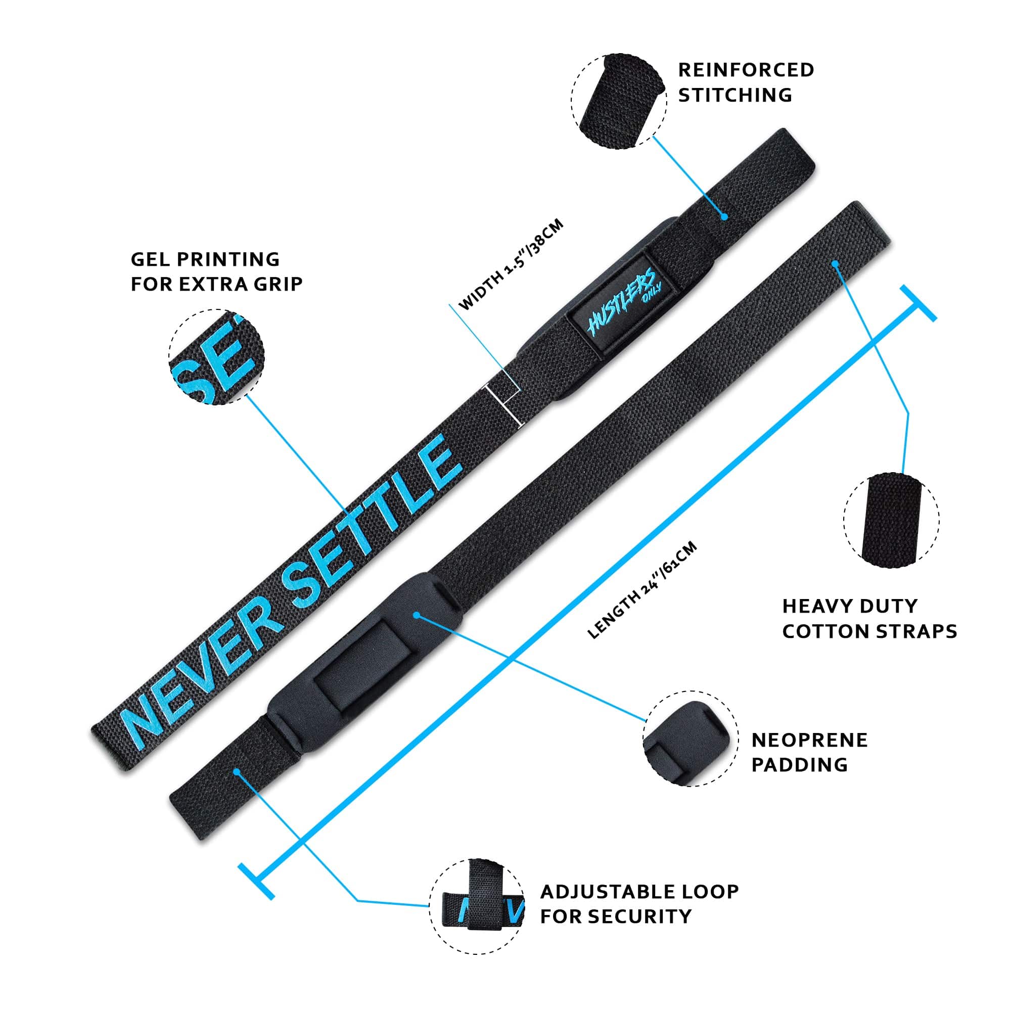 OG Lifting Straps For Gym | HustlersOnlyUK