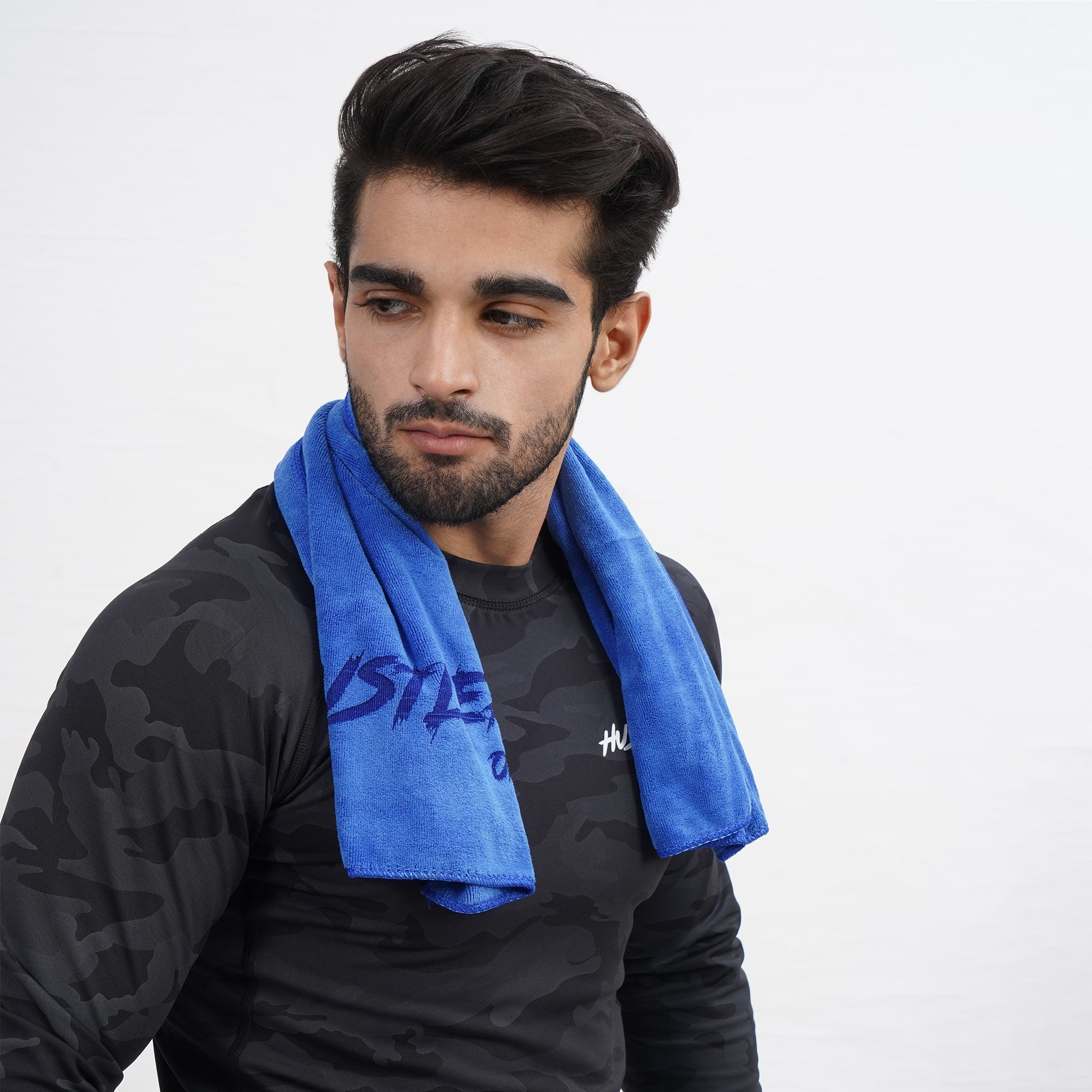 Quick Dry Blue Gym Towel For Men | HustlersOnlyUK